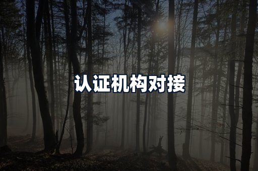 认证机构对接